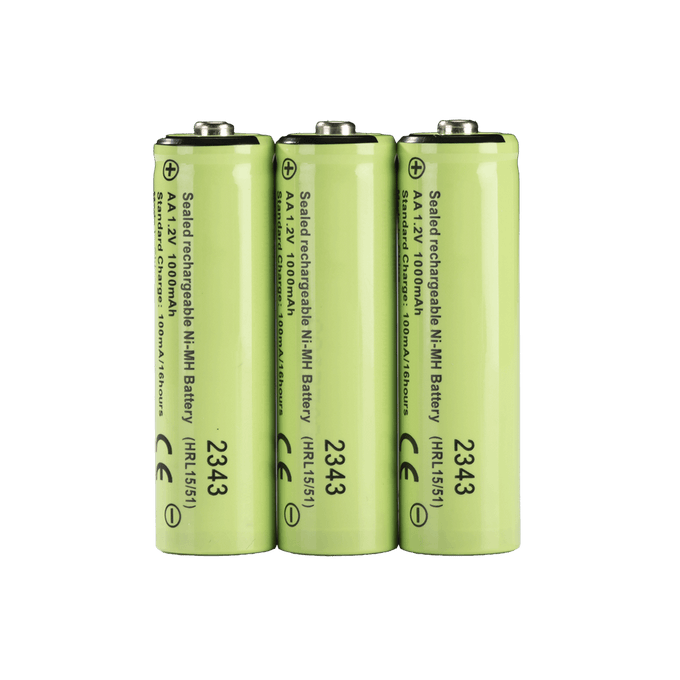 AA - 1000mAh Rechargeable Battery 3-Pack NIMH