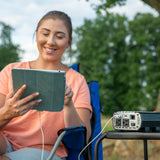 Cobra Power inverter charging a tablet