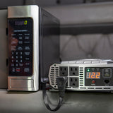 Cobra power inverter powering a microwave